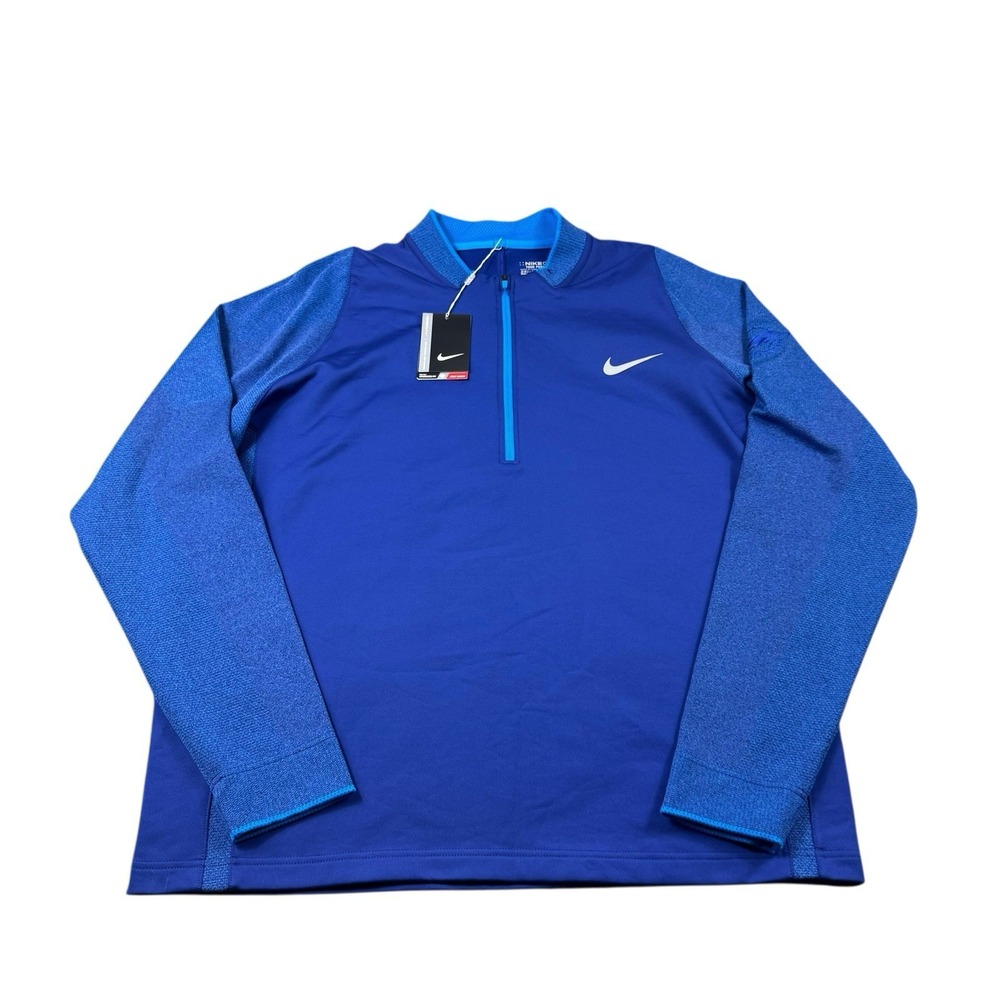Nike Golf Tour Performance Dolphins Blue Half Zip Pullover Mens XL 687006 NWT